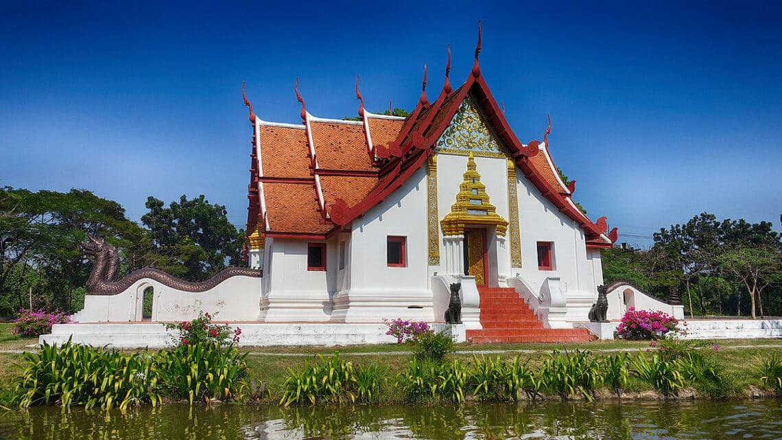 Tempelnachbau in Ancient City, Samut Phrakarn