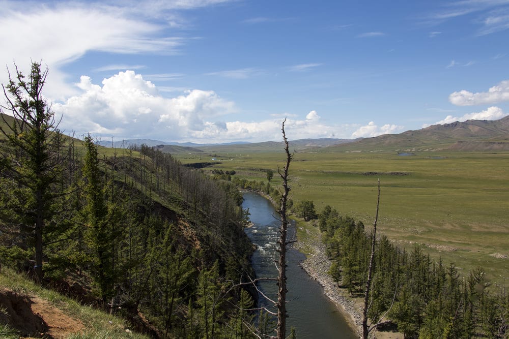 Der Fluss "Orchon" in der Mongolei