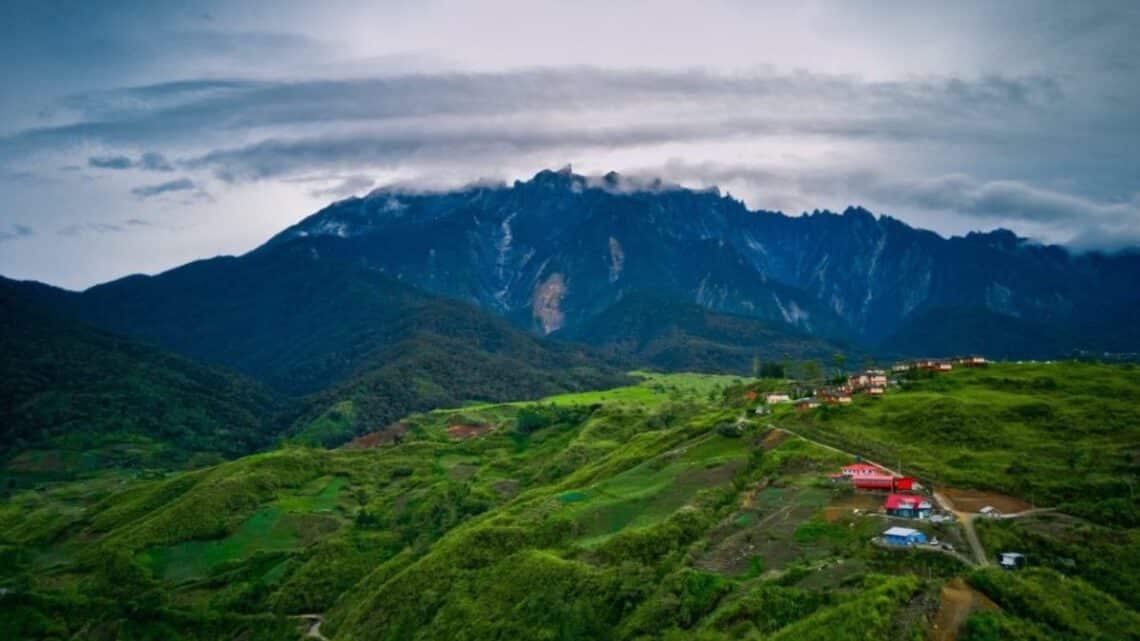 Blick auf den Mount Kinabalu