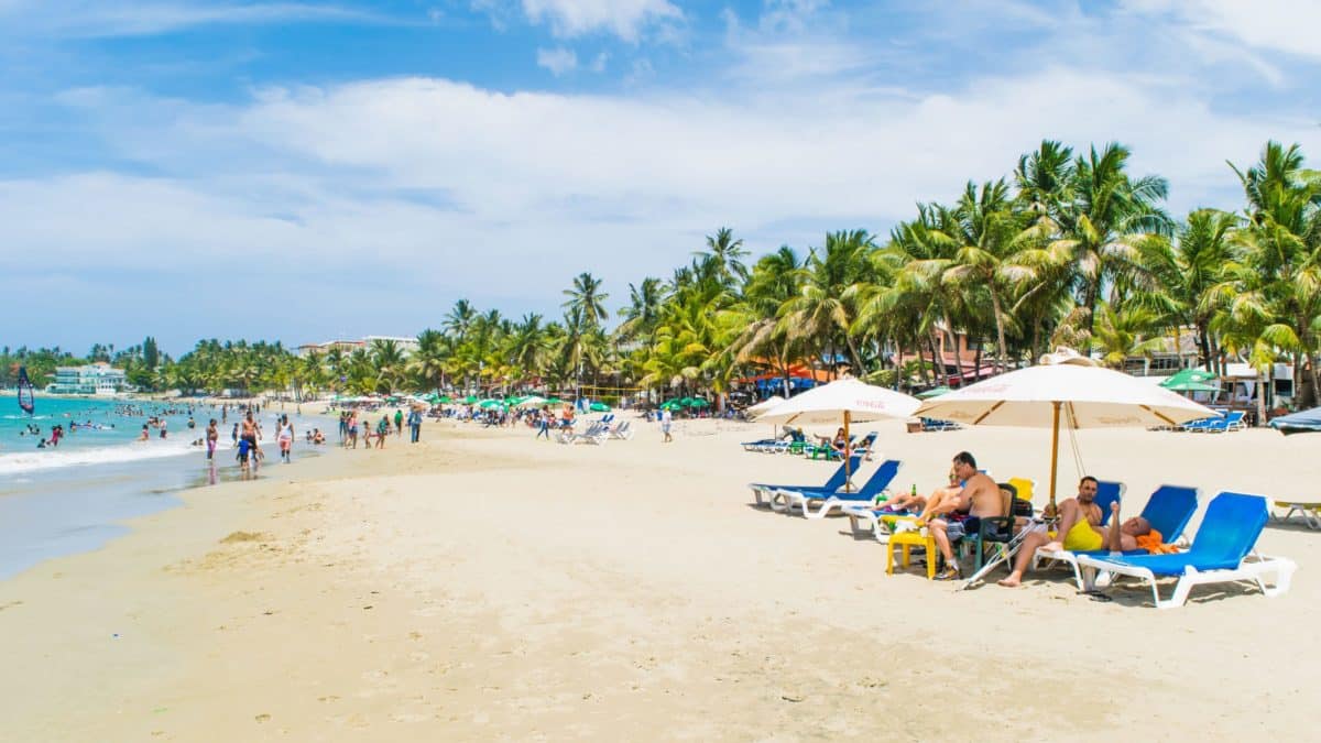 Am Cabarete Beach in der Dominikanischen Republik
