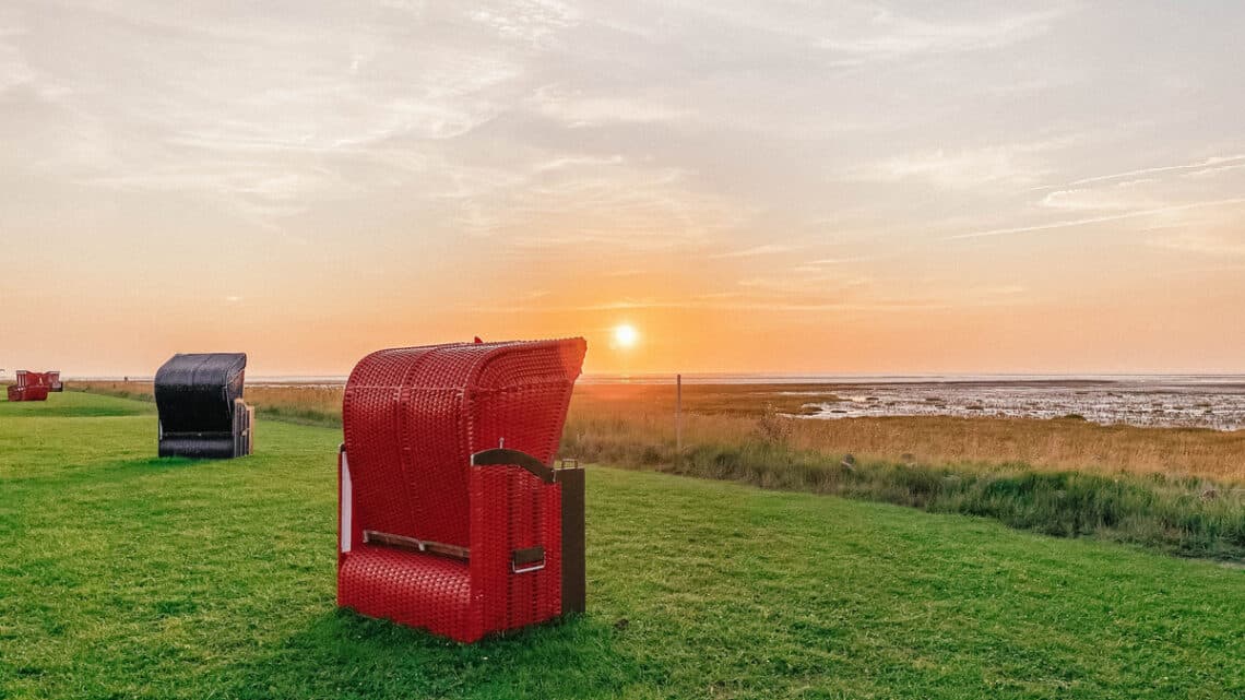 Sonnenuntergang bei Friedrichskoog Spitze, Foto: Daniela Hinz