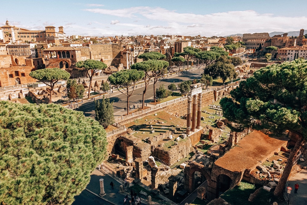 Blick auf das antike Zentrum von Rom, Foto: Daniela Hinz
