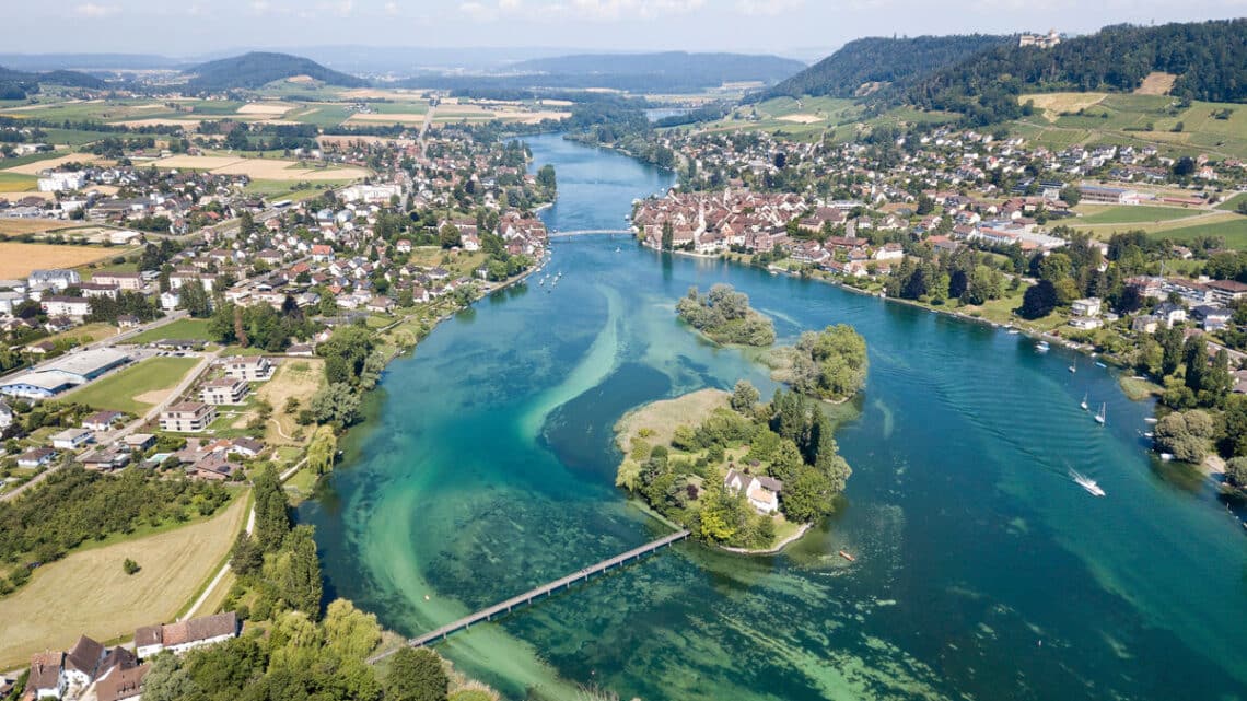 Stein am Rhein von oben, Foto: Yü Lan / Adobe Stock