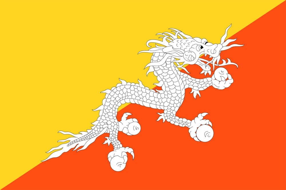 Flagge von Bhutan