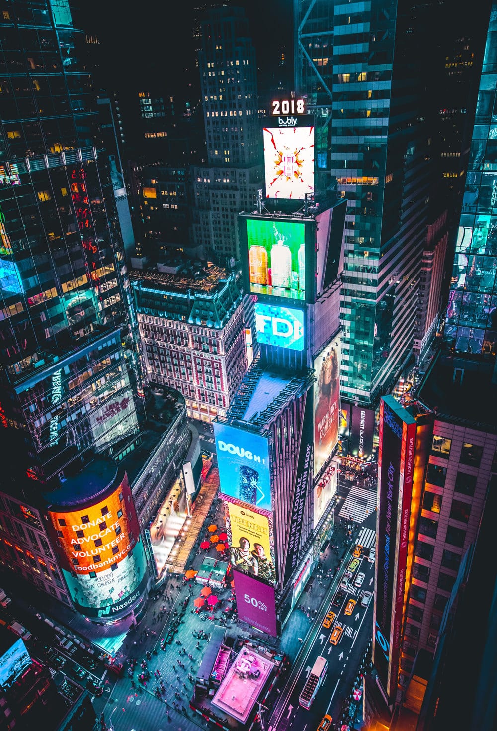 Der Blick von oben auf den Times Square ist fantastisch. Foto: Andre Benz / Unsplash