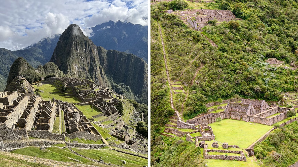 Links: Machu Picchu, Foto: Henrique Sá / Unsplash

Rechts: Choquequirao, Foto: Rafal Cichawa / Adobe Stock