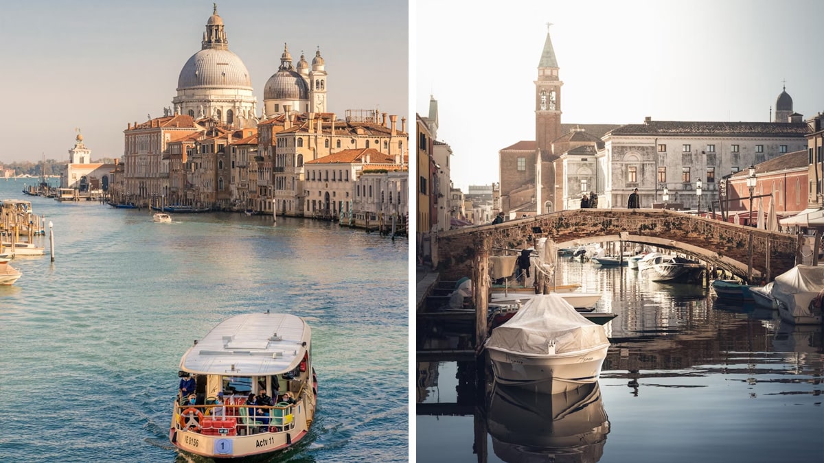 Links: Venedig, Foto: Alen Rojnić / Unsplash

Rechts: Chioggia, Foto: Pablo Allendes / Unsplash